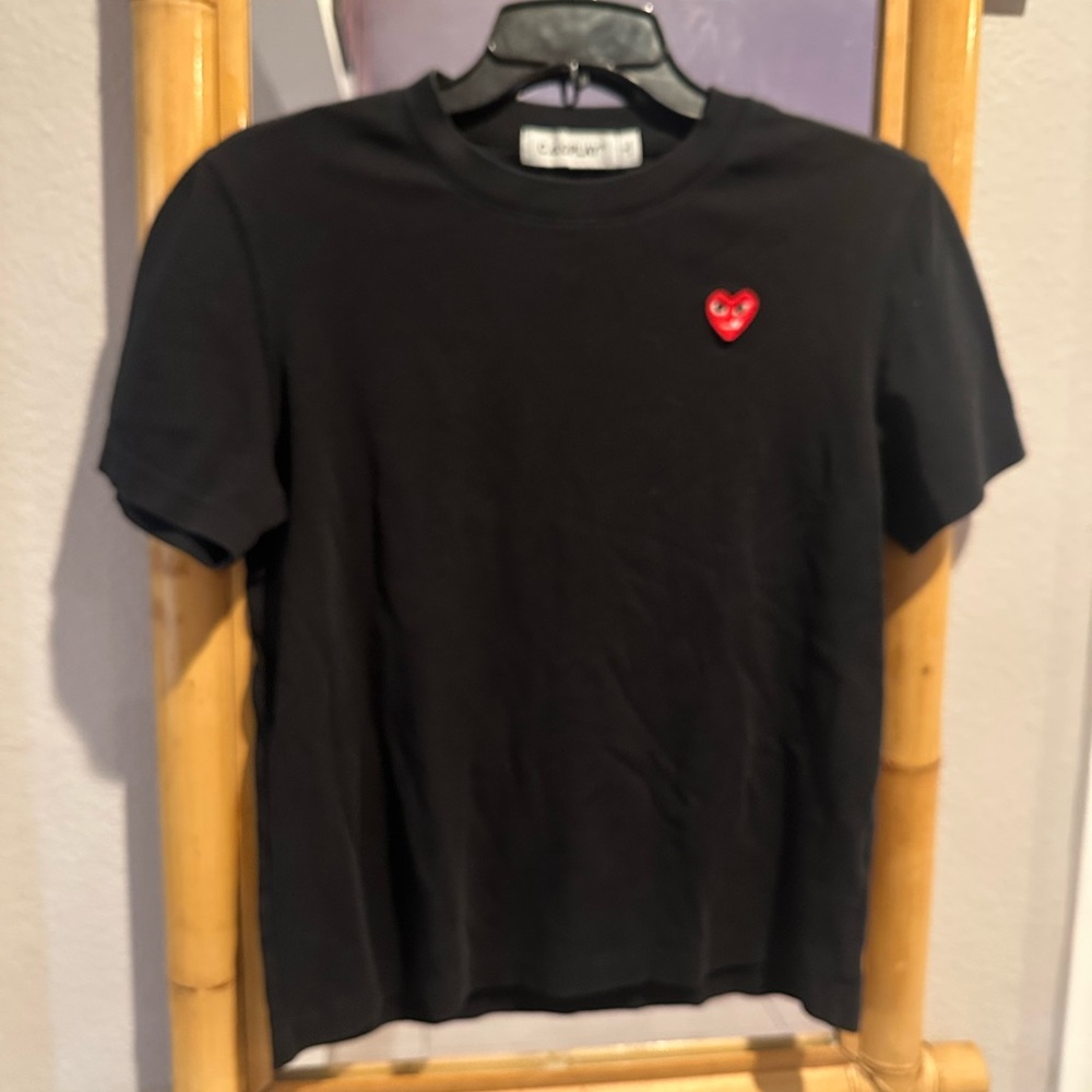 Comme des Garçons PLAY / Heart Applique Tee /EUC washed once - Picture 9 of 15